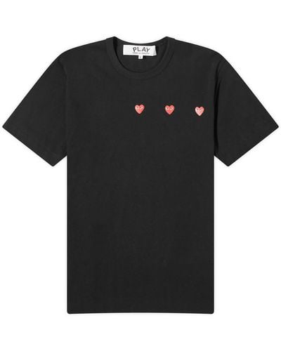 COMME DES GARÇONS PLAY 3 Heart T-Shirt - Black