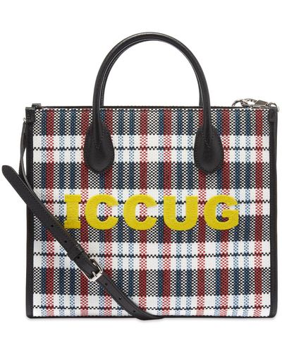 Gucci Iccug Check Tote Bag - Black