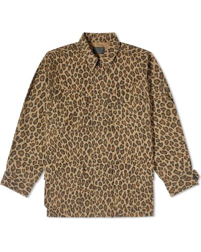 Wacko Maria Leopard Boa Fleece Jacket in Brown for Men | Lyst UK