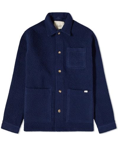 Forét Stay Wool Chore Jacket - Blue