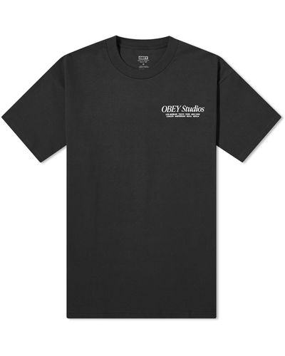 Obey Studios T-Shirt - Black