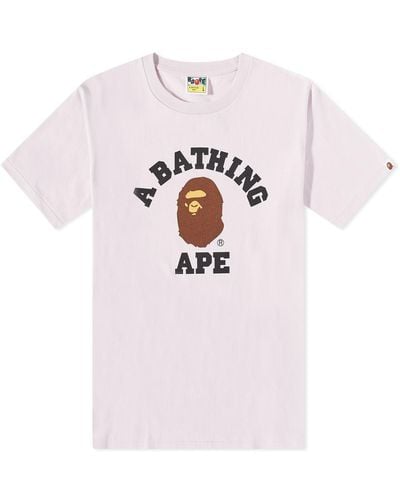 A Bathing Ape Pigment University T-Shirt - Pink
