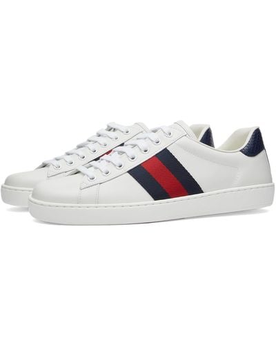 Gucci New Ace Leather Sneakers - White