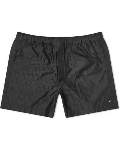 Valentino Icon Logo Swim Shorts - Black