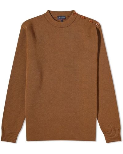 Armor Lux 01901 Fouesnant Crew Knit - Brown
