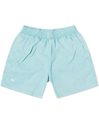 PATTA Acid Washed Swim Shorts - Blue