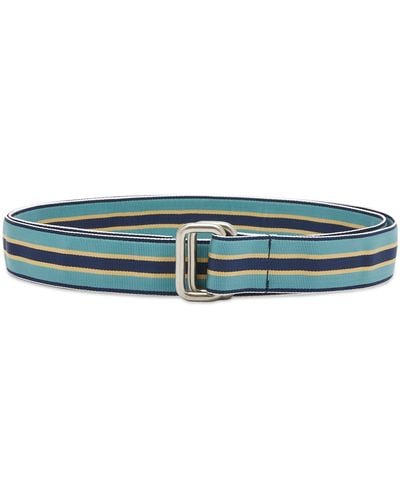 Beams Plus Grosgrain Tape Double Ring Belt - Blue