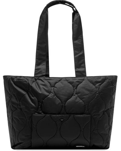 ADANOLA Circular Quilted Nylon Bag - Black