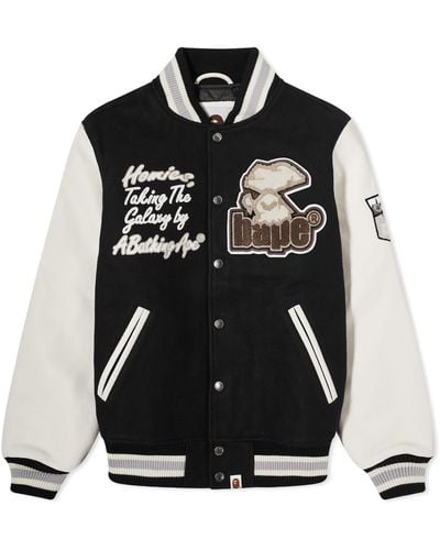 A Bathing Ape Bathing Ape Varsity Jacket M - Black