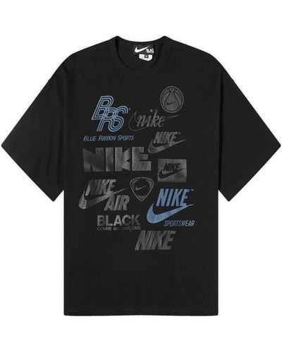 Comme des Garçons Comme Des Garçons X Nike Oversized Logos Print T-Shirt - Black
