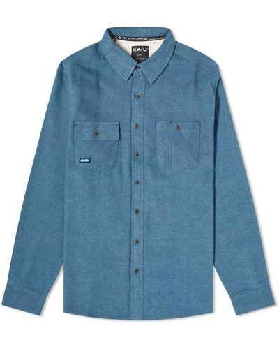 Kavu Langley Flannel Overshirt - Blue