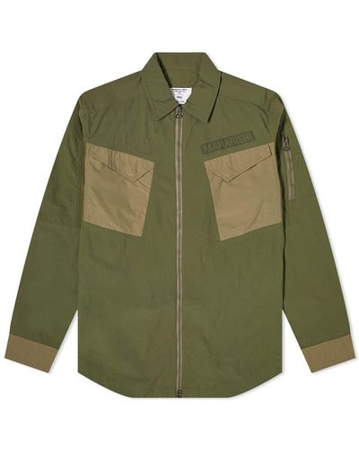 Maharishi Utility 2.0 Veg Dyed Tech Shirt Jacket - Green
