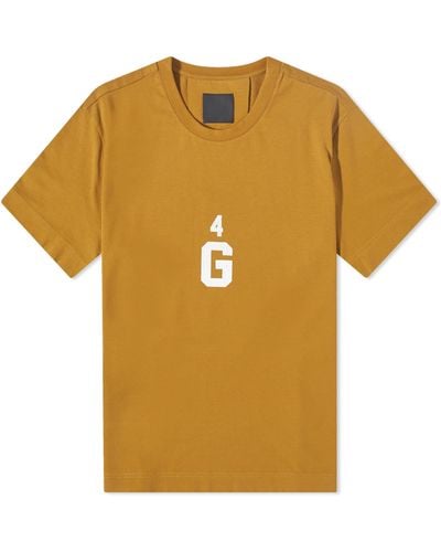 Givenchy 4G Front & Back Logo T-Shirt - Yellow