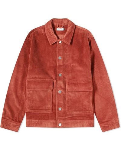 Pop Trading Co. Cord Boxy Jacket - Red