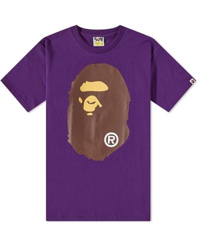 A Bathing Ape Classic Big Ape Head T-Shirt - Purple