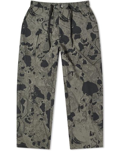 Pam Geo Mapping Printed Pants - Grey
