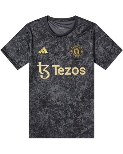 adidas X Mufc X The Stone Roses Camouflage Football Jersey - Grey