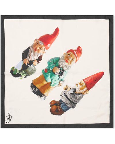 JW Anderson 60 X 60 Scarf With Knome Print - White