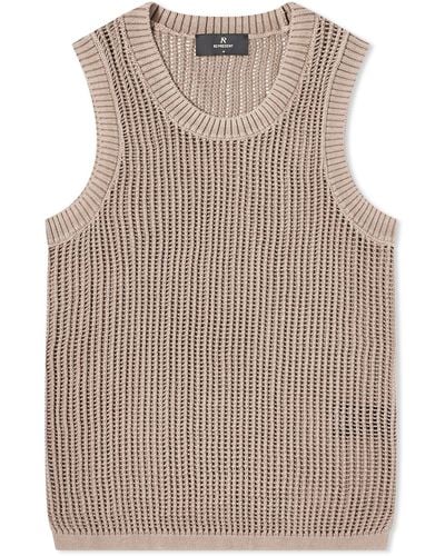 Represent Washed Knitted Vest - Brown