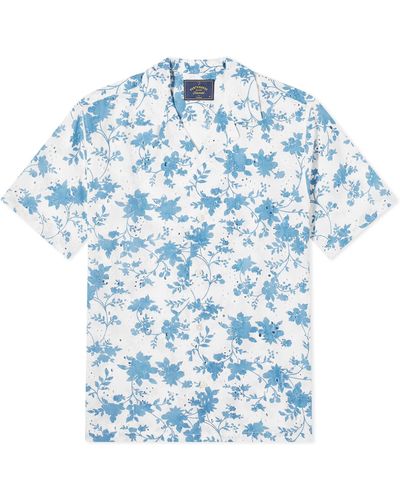 Portuguese Flannel Minho Floral Vacation Shirt - Blue