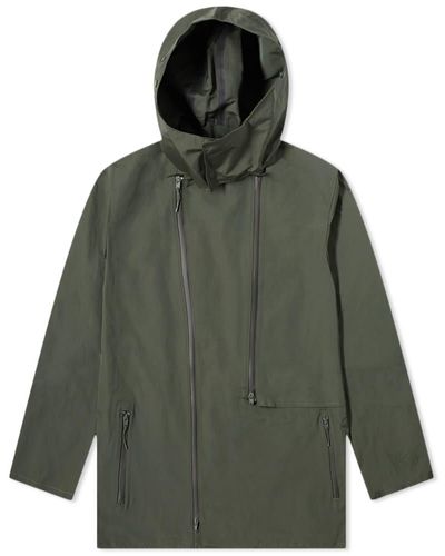 Y-3 Dense Woven Hooded Parka Jacket - Green