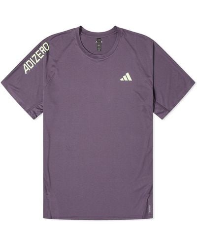 adidas Originals Adidas Adizero Running T-Shirt - Purple