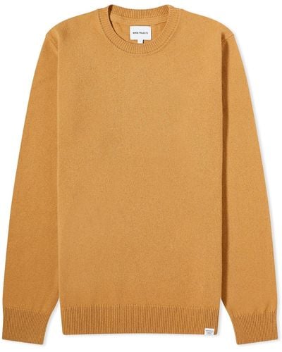 Norse Projects Sigfred Lambswool Crew Knit - Brown