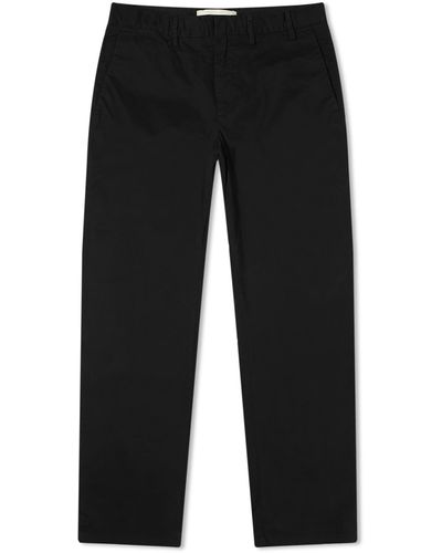 Norse Projects Aros Regular Italian Brushed Twill Pants - Black