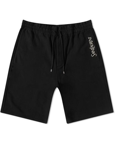 Saint Laurent Vintage Logo Jersey Shorts - Black