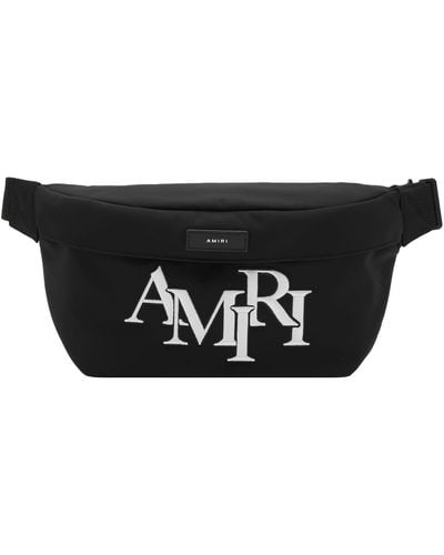 Amiri Staggered Logo Cross-Body Bag - Black