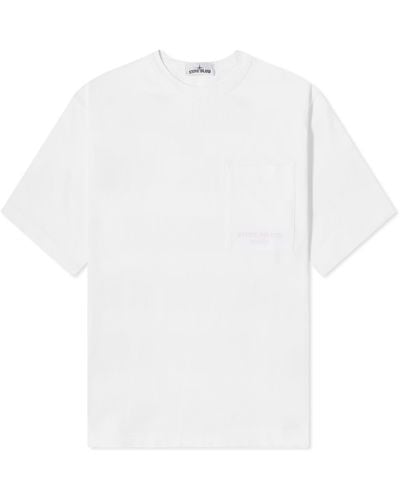 Stone Island Marina Logo Pocket T-Shirt - White