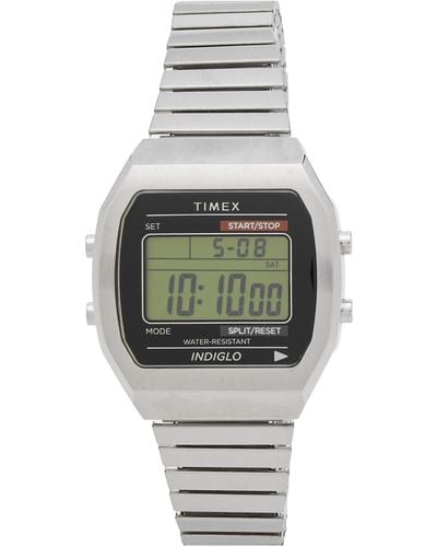Timex T80 Digital Expansion Band 36Mm Watch - Metallic