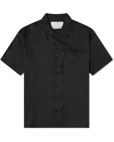 JUNGLES JUNGLES I Tried Embroidered Vacation Shirt - Black