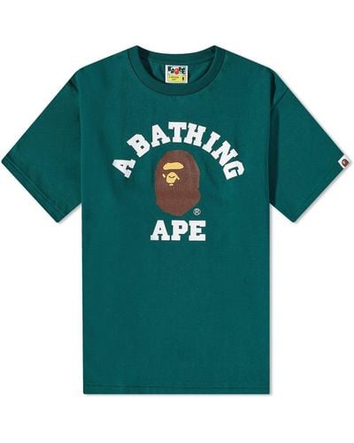 A Bathing Ape Classic University T-Shirt - Green
