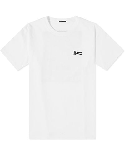 Denham Brandon Box Print T-shirt - White