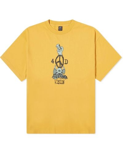 Brain Dead 4D Vision Totem T-Shirt - Yellow