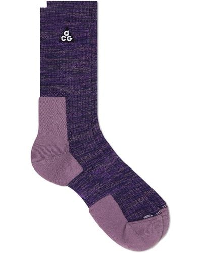 Nike Acg Cushioned Crew Sock - Purple