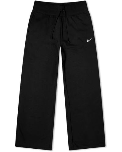 Nike Sportswear Phoenix Fleece High-waisted Wide-leg Sweatpants - Black