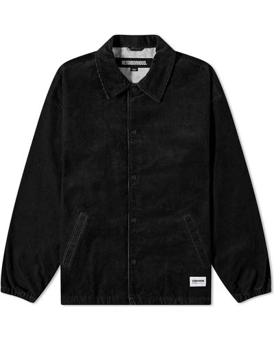 Neighborhood Corduroy Coach Jacket - Black