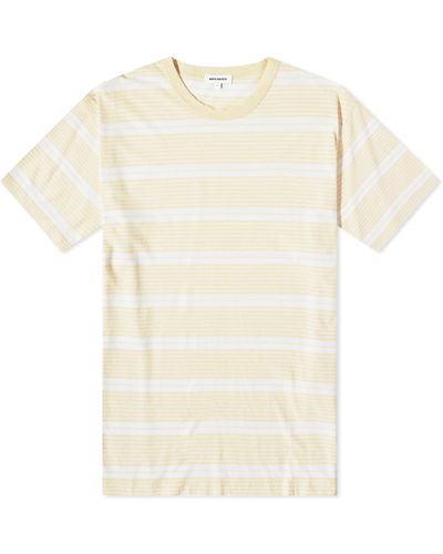 Norse Projects Johannes Sunbleached Stripe T-Shirt Sunwashed - Natural
