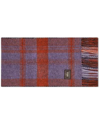 Woolrich Daniëlle Cathari X Double Sided Check Scarf - Purple