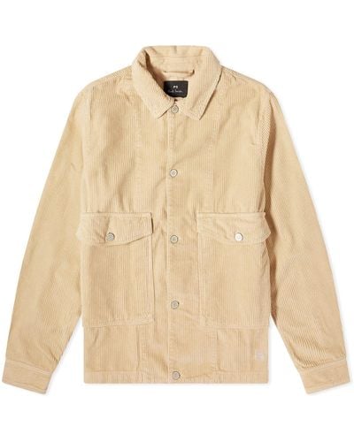 Paul Smith Cord Overshirt Jacket - Natural