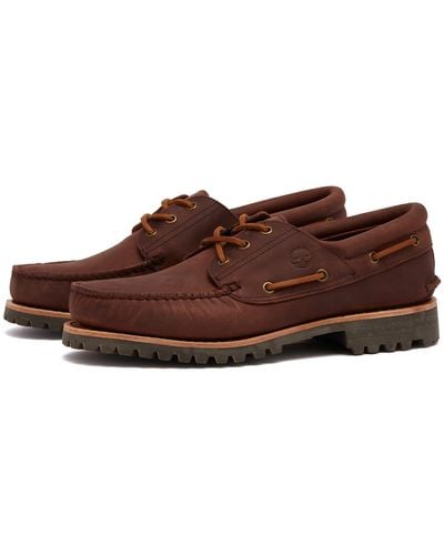 Timberland Two Tone Authentic 3 Eye Classic Lug Shoe - Brown