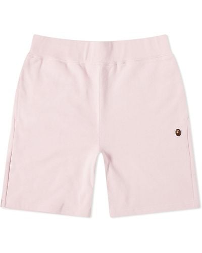A Bathing Ape One Point Sweat Shorts - Pink