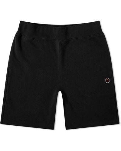 A Bathing Ape One Point Sweat Shorts - Black
