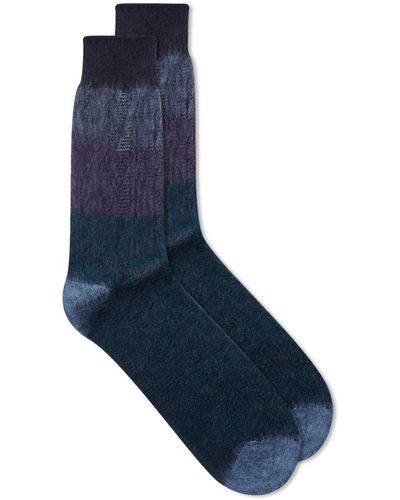 Anonymous Ism Gradation Cable Crew Sock - Blue