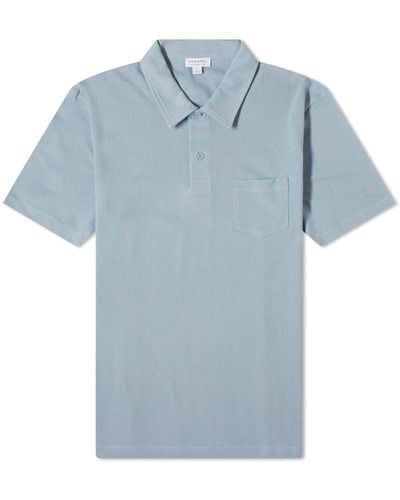 Sunspel Riviera Polo Shirt - Blue