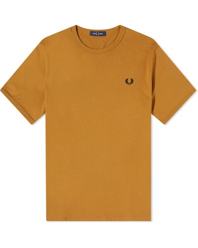 Fred Perry Ringer T-Shirt - Brown