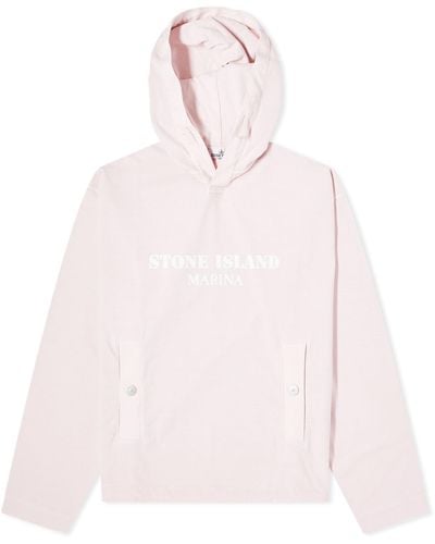 Stone Island Marina Logo Hoodie - Pink