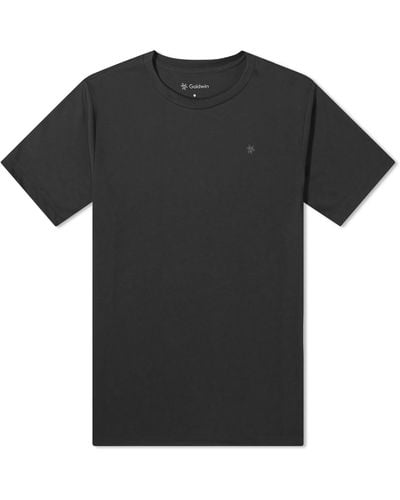 Goldwin Big Logo Print T-Shirt - Black